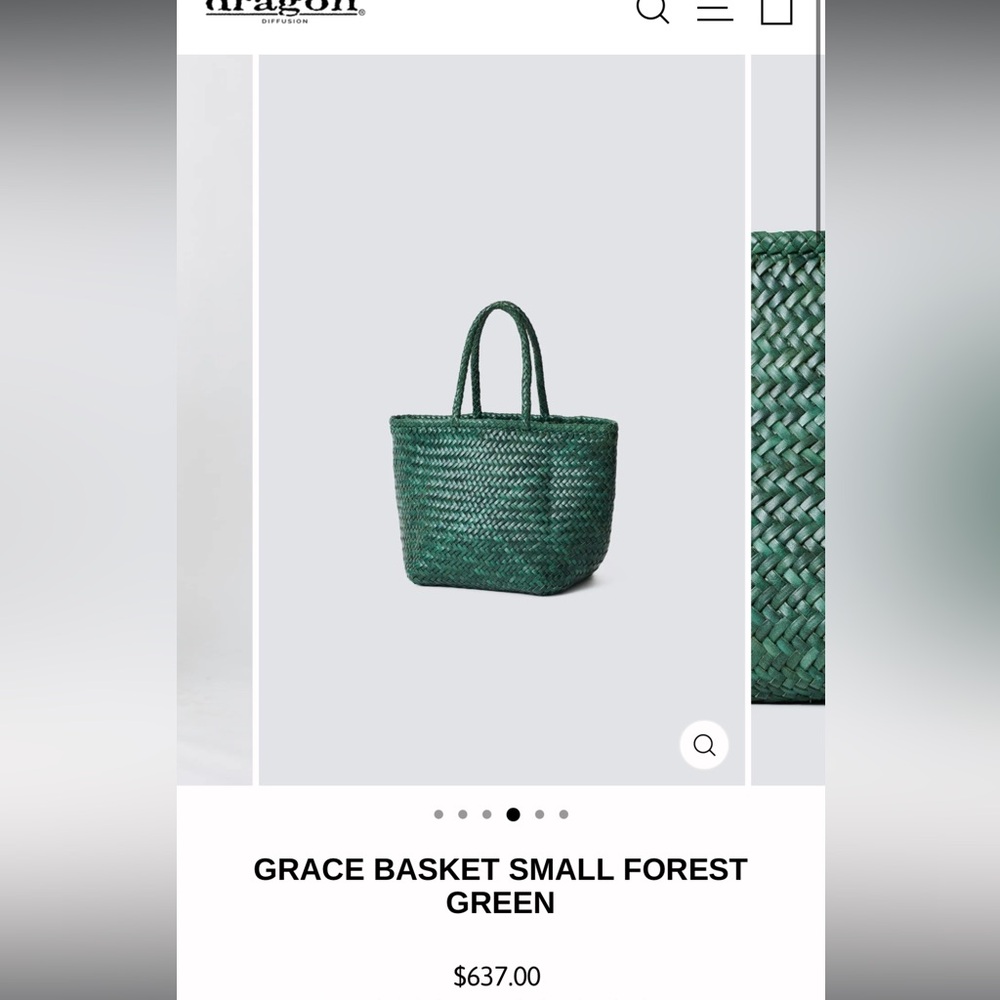 Dragon Diffusion GRACE BASKET FOREST GREEN